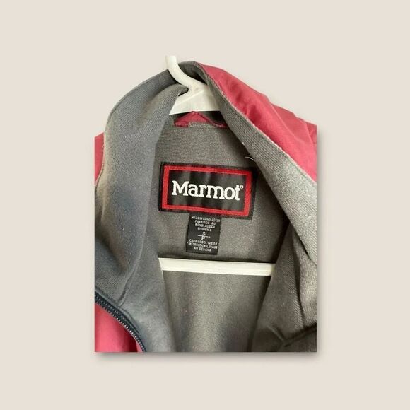 Marmot Coat Womens Sz Small Burgundy Fleece Lined Jacket Vented Lightweight - Picture 6 of 7